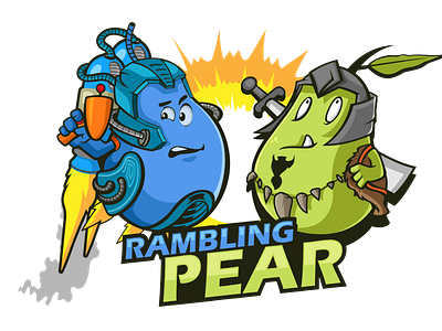 Rambling Pear branding character fruits funny illustration logo mascot mascotlogo