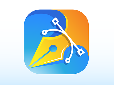 Icon "easy to customize" app branding icon illustration path pen pentool vector