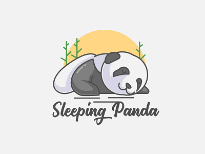 Sleeping Panda animal animals branding cartoon character logo mascot mascot logo mascotlogo panda panda logo vector