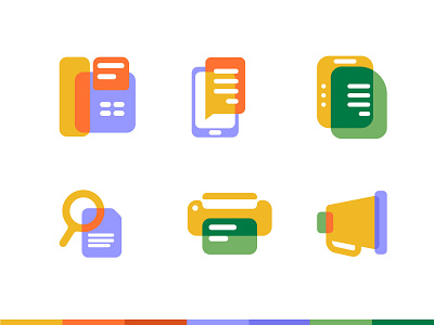 Colorful icon set 5 Business Icon