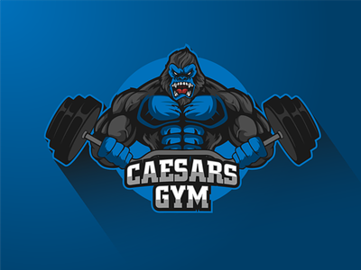 Caesars Gym gorilla mascot logo