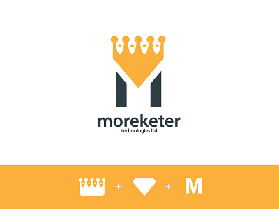 moreketer logo rebranding branding crown diamond gold king letter lettermark logo logo design luxury marketer modern logo rebranding typography