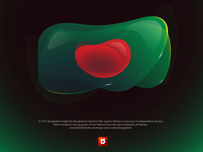 Flag of Bangladesh 1971 cristal day flag green illustration independent red victory