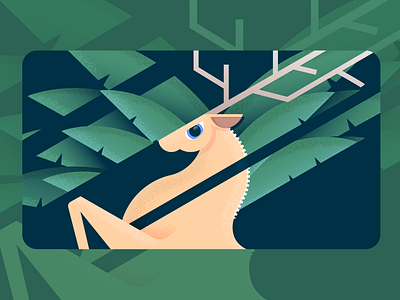 deer geometrical illustration