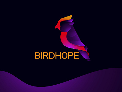 Bird Hope Logo bird gradient logo hope logo logoinspiration mascot logo symbol vibrant color