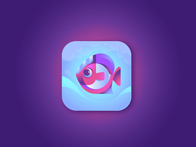 Fish App Icon app app design application branding icon illustration ios logo mascot symbol ui