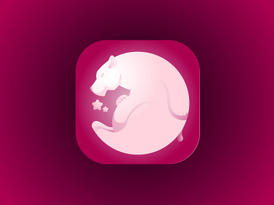 App Icon pregnant Bear app design bear branding cartoon feminine icon illustration mascot pink pregnancy ui