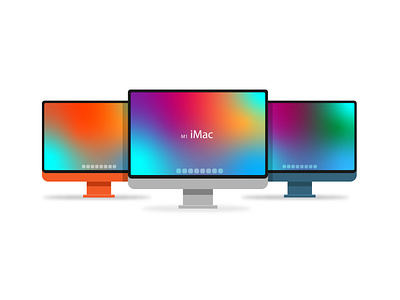 iMac Design Inspiration 2021 4k apple computer display flat illustration imac m1 mac monitor pc silicon