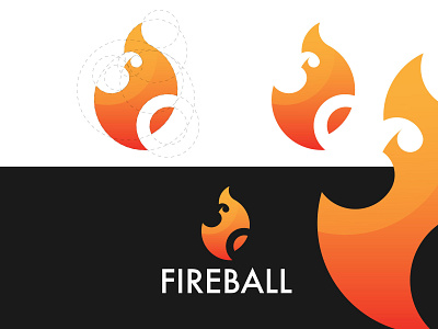 FireBall Golden Ratio Logo ball branding fire fireball flame golden ratio icon logo logo inspiaration