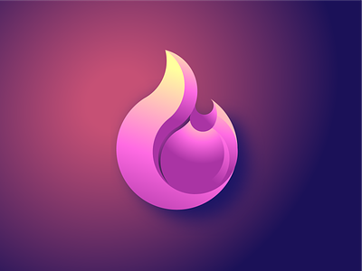 Feminine Fire Logo female feminine fire gradient hot illustration logo pink symbol