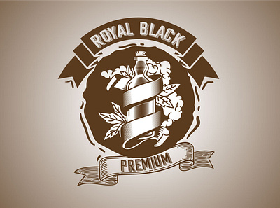 Royal Black Vintage Logo beer beverage champagne drinks logo logo inspiration marijuana retro symbol vintage