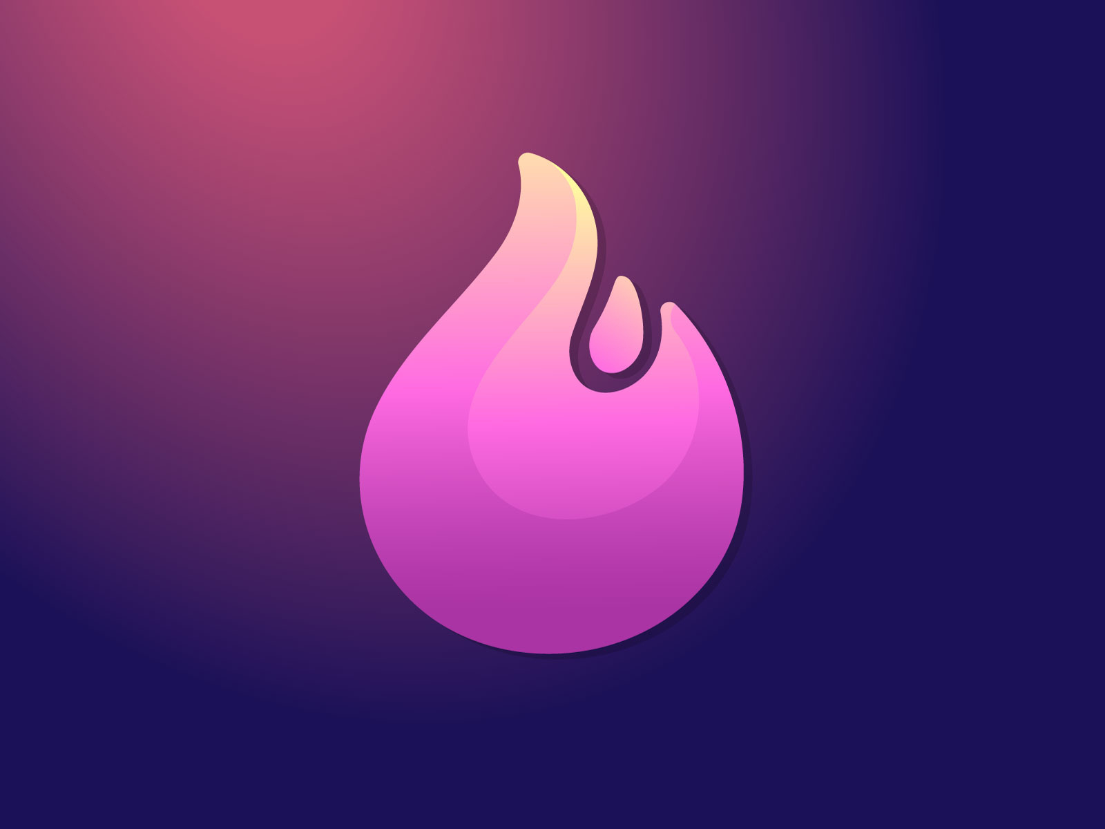 PINK FLAME GRADIENT LOGO by DewApples on Dribbble