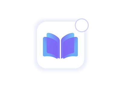 Book App Icon app book books branding gradient icon logo minimal reading ui