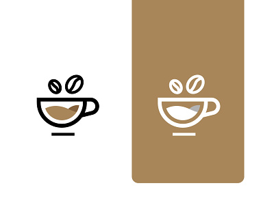 Coffee Cup logo icon branding business logo coffe bean coffee cup logo minimal mug