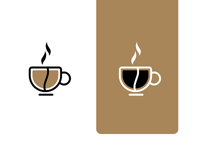 Coffee Cup and Coffee bean bean branding coffee cup logo mug