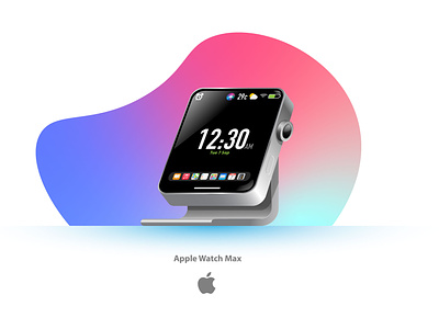 Apple Watch Max apple clock desk clock device gadget illustration inspiration watch