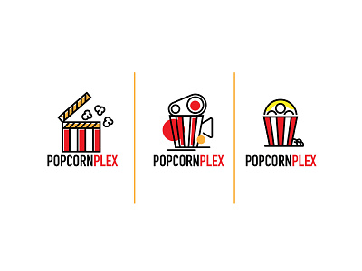 POPCORNPLEX LOGO branding cineplex icon logo logo inspiration minimal movie popcorn theater