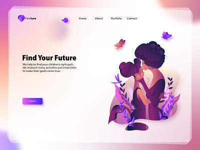 Concept Illustration - Find your future branding concept future gradient graphic design illustration landing page website