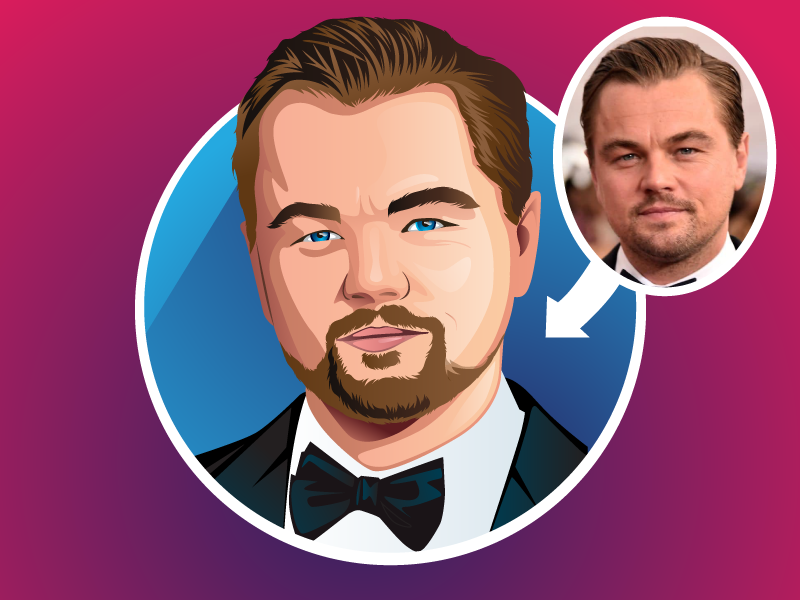 Leonardo Vector Portrait by DewApples on Dribbble