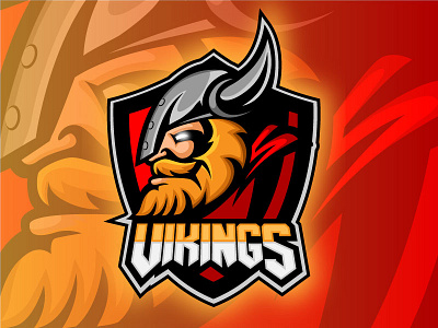 Mascot sports logo VIKINGS