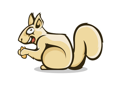 Squirrel cartoon character mascot playful squirrel vector