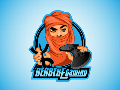 Gaming mascot logo arabic cool gaming logo mascot