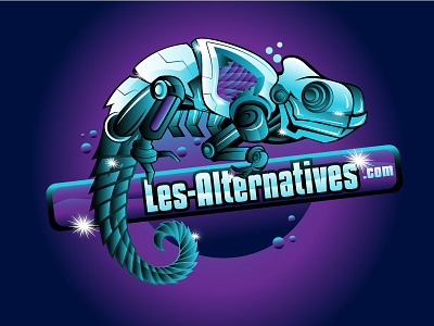 Mascot logo (Les Alternatives) animal mascot mascot logo robot technology