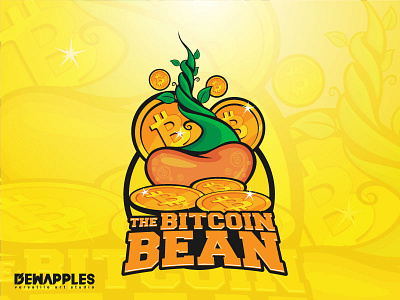 The Bitcoin Bean bean bitcoin illustration logo mascot tree vector