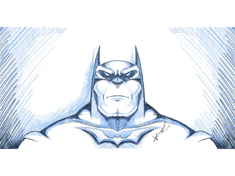 charcoal sketch of batman with strong dramatic | Stable Diffusion