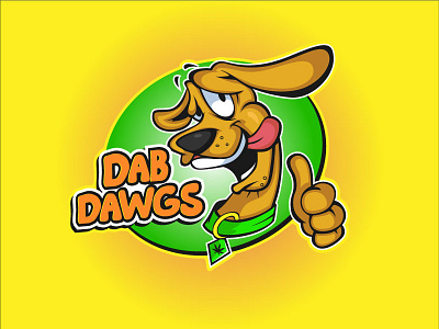 Dab Dawgs dawg design dog logo mascot vector weed