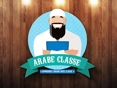 Arabe Class arabe arabic class flat flatstyle institute islamic logo mascot mascotlogo school
