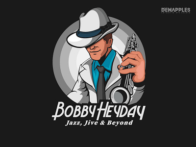 Bobby Heyday bobbyheyday illustration logo mascot music saxophone