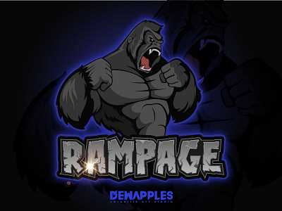 Rampage gorilla illustration kingkong kong logo mascot mascotlogo rampage