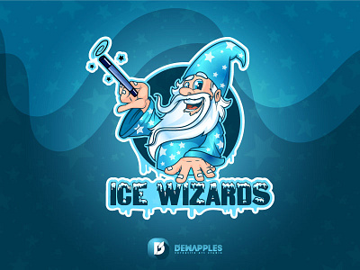 Ice Wizards cartoon clipart frost ice illustration logo magical mascotlogo oldman vector wizards