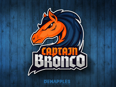Captain Bronco bronco captain esports footballteam gaming horse illustration logo mascot mascotlogo