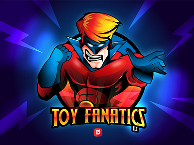 Toy Fanatics 3d angry cartoon character comic con design fanatics fantacy illustration logo design mascot logo rgb super hero toy toys vibrant