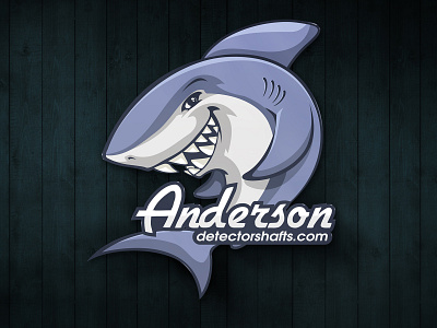 Anderson cartoon character fin fish icon illustration mascot logo shark logo vector