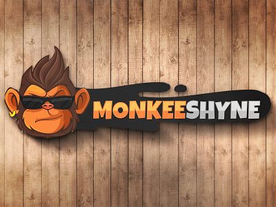 Monkee Shyne cartoon character chimp cool gorilla hip hop illustration logo design mascotlogo mean looking monkee monkey sunglass vector