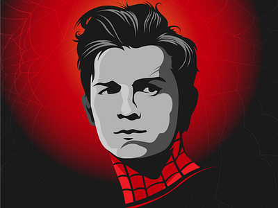 Tom Holland character illustration movie red spider man spiderman superhero superheroes tom holland