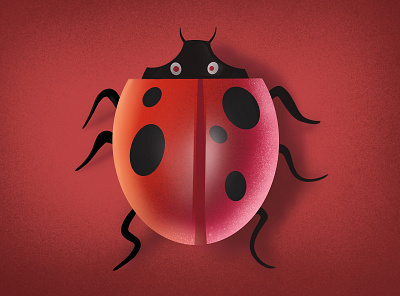 Lady Bird art artwork drawing insects ipad ipad drawing ladybird ladybug noise shadow procreate red sketch wallpaper
