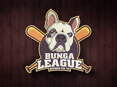 Bunga League animal illustration baseball character design dog logo gaming icon logo mascot logo sport logo sports mascot vector