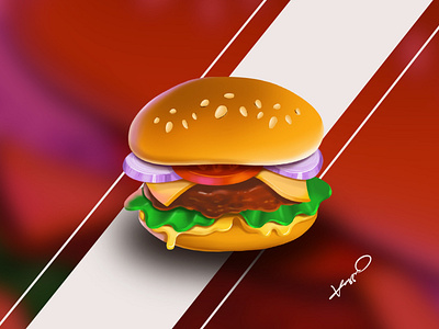 Burger digital drawing