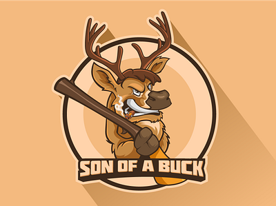 Son Of A Buck artwork branding buck cartoon character design cigar clipart dear logo deer digital icon illustration mascot mascot logo
