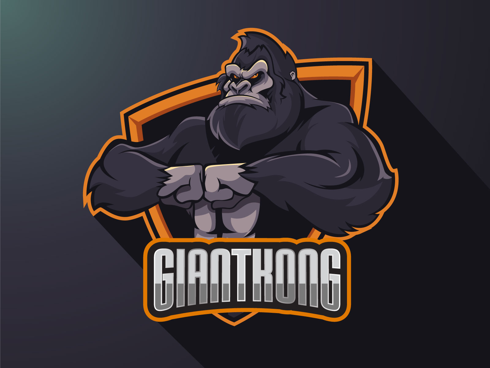 Giant KONG animals character crazy gaming giant gorilla icon illustration kong mascot mascot logo mascotlogo monkey sports vector