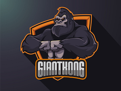 Giant KONG animals character crazy gaming giant gorilla icon illustration kong mascot mascot logo mascotlogo monkey sports vector