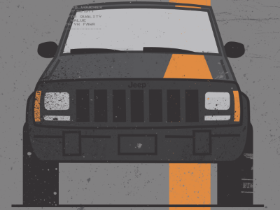 jeep car graduation illustration invitem print jeep orange