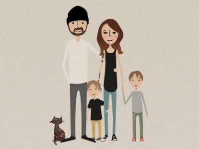 Family Portrait character family illustration portrait
