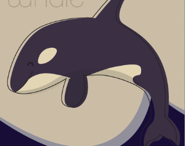 w is for whale animal illustration visual letter a day