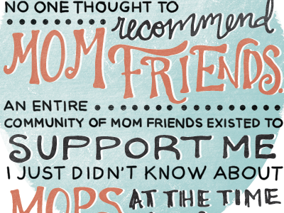 MOPS Quote Art design hand lettered quote typography