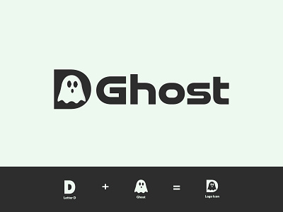 Letter D Ghost logo vector illustration. abstract angry background branding deamon devil element fantasy ghost graphic graphic design hornet illustration logo logotype monster object